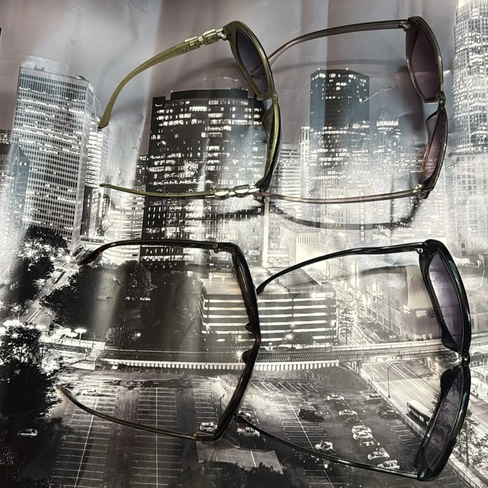 Stylish Oversized Sunglasses Set - Picture 6 of 7